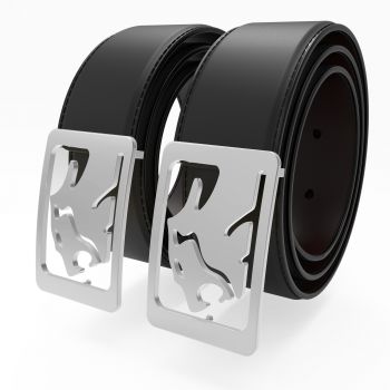Callancity Trendy Wholesale Metal Buckle Luxury Belt Genuine Leather Belt for Men