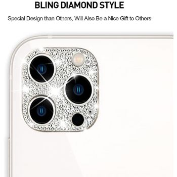 Callancity Bling Diamonds Phone Camera Protector Lens Sticker With Crystal Compatible For Iphone 13 Series