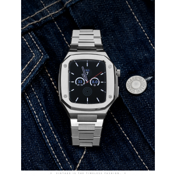 Luxury 24kt Gold  Plated Stainless Steel Watch Case for Apple Watch Series 7 6 5 4 3 2 1 Watch Protective Cover for iWatch 38mm 40mm 41mm 42mm 44mm 45mm