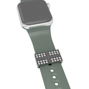 Crystal Band Ring Loops For Apple Watch Series 7 6 5 4 3 2 1 Bling Watch Band Decorative Accessories Strap Charms For Smart Watch