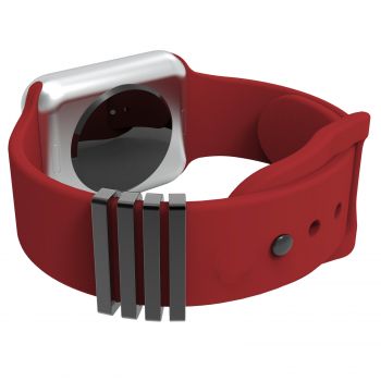 Smart Watch Band Charms Ring Loops For Apple Watch Series 7 6 5 4 3 2 1 Rubber Strap Decorative Accessories For iWatch 41mm 45mm