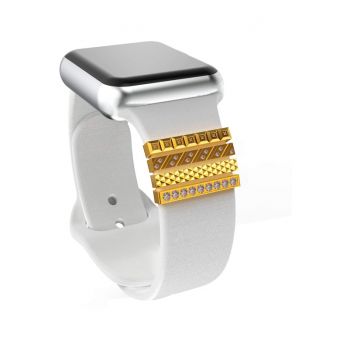 Luxury 4Pcs/Sets Sparkling Watch Band Ring With Crystal For Apple Watch Band Straps Compatible For Smart Watch 38/40/42/44/45mm