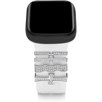 Birthday Gift 3Pcs/Sets watch band charms ornament zircon diamond Metal Decorative Rings Loops Compatible For Watch Band Series 5/4/3/2/1 38/40/42/44/45mm