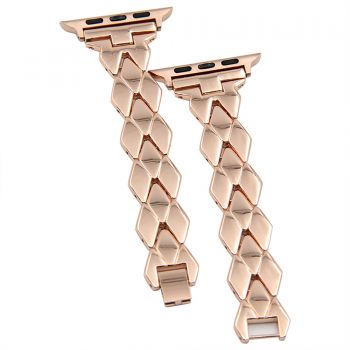 Callancity Luxury Adjustable Replacement Watch Band Compatible For Apple Watch Series 7/6/5/4/3/SE 38mm 40mm 42mm 44mm