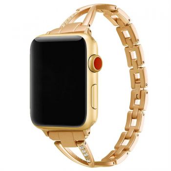 Callancity Decorative Replacement Metal Watch Band Watch Strap for iWatch 38mm 40mm 42mm 44mm