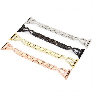 Callancity Decorative Replacement Metal Watch Band Watch Strap for iWatch 38mm 40mm 42mm 44mm