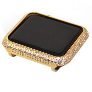 Luxury Watch Protective Case Protector Cover With Crystal Compatible For iWatch Series 38mm 40mm 42mm 44mm