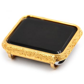 Craving Pattern Decorative Watch Protective Case Protector Cover Bezel Watch Frame Compatible For Apple Watch Series 6/5/4/3/SE