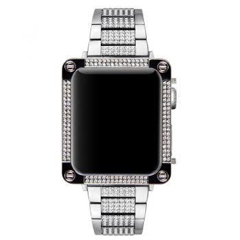 Square Diamond-encrusted Fashion Watch Frame Watch Protective Case Watch Cover For Apple Watch Series 38mm 40mm 42mm 44mm