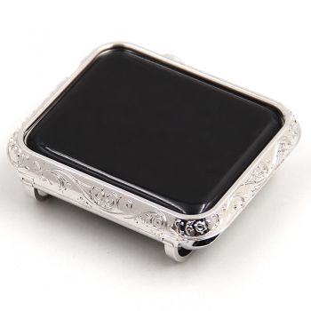 Embossment Pattern Luxury Watch Protective Case Watch Cover Protective Bezel Compatible For Apple Watch Series 38mm 40mm 42mm 44mm