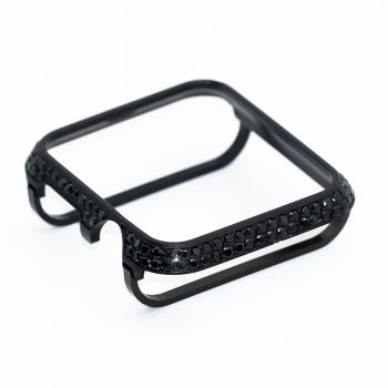 Bling black diamond case bezel for apple watch 42mm 38mm