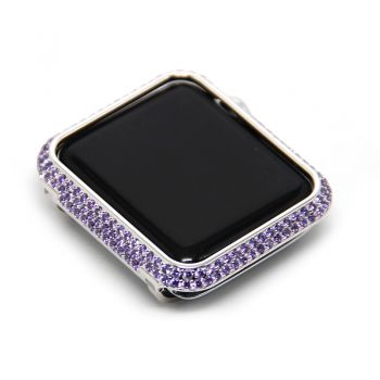 Apple watch series 3,2,1 purple rhinestone bezel cover