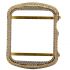 Gold glittering diamond  metal apple watch circle watch case