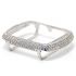 Crystal diamonds bright silver alloy case for apple watch