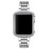 Crystal diamonds bright silver alloy case for apple watch