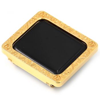 Apple watch gold deep carving petals flower 2 square case