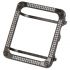 Carbon black alloy white rhinestone square watch case cover 