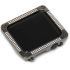 Carbon black alloy white rhinestone square watch case cover 