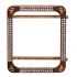 Square rose gold tone metal watch case with neatly diamonds