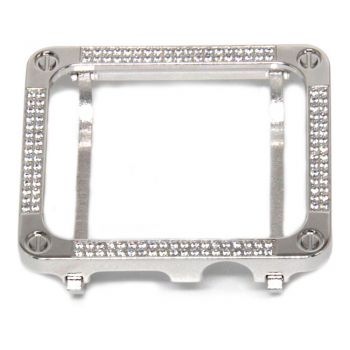 Apple watch starlight silver diamond alloy 3D bezel case