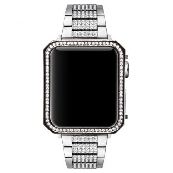 Nickel black Square design diamonds metal plating watch case