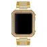 Gold unique square crystal alloy material Apple watch case
