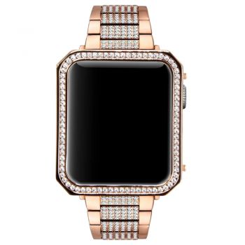 Rose gold special square diamonds alloy  Apple watch case