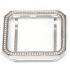 Square silver white crystal diamond metal plating bezel case