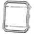 Square silver white crystal diamond metal plating bezel case