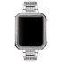 Square silver white crystal diamond metal plating bezel case