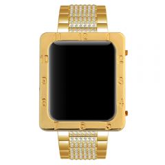 Apple watch luxury exquisite number engraved Square bezel