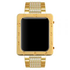 Apple watch luxury exquisite number engraved Square bezel