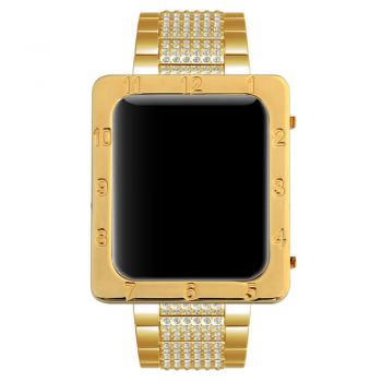 Apple watch luxury exquisite number engraved Square bezel
