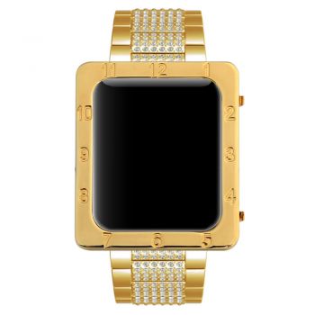 Apple watch luxury exquisite number engraved Square bezel