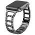 Apple wacth bracelet styled diamond black metal band