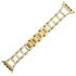 Chain type styled diamond gold metal band for apple wacth