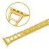 Chain type styled diamond gold metal band for apple wacth