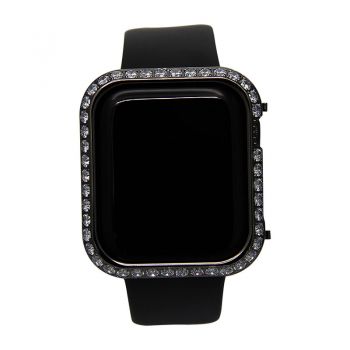 3.0mm Big crystal Diamond bezel case for Apple Watch 4 5 black