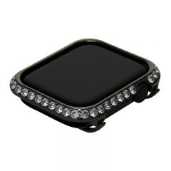 3.0mm Big crystal Diamond bezel case for Apple Watch 4 black