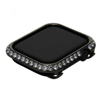 3.0mm Big crystal Diamond bezel case for Apple Watch 4 5 black