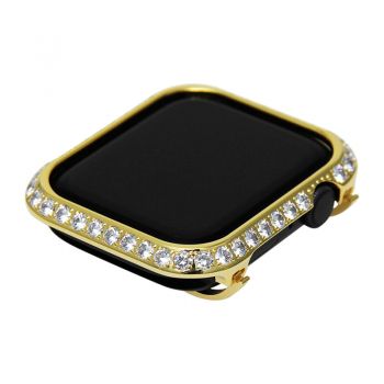 3.0mm Big crystal Diamond bezel case for Apple Watch 4 5gold