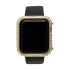 3.0mm Big crystal Diamond bezel case for Apple Watch 4 gold