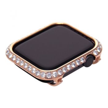 3.0mm Big Diamond bezel case for Apple Watch 4 5 rose gold