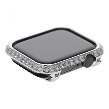 3.0mm Big Diamond bezel case for Apple Watch 4 5 Platinum