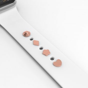Valentine's Day Gift 4Pcs/Sets Metal Decorative Studs Nails Compatible For Smart Watch Strap 38mm 40mm 42mm 44mm Series 6/5/4/3