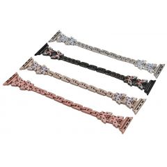  Shiny thin diamond butterfly pattern band