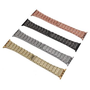 bracelet styled diamond  metal band for apple watch