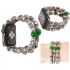 Bling Crystal Beaded Strap Jewelry Bracelet Stretch Band For Apple Watch iWatch Girl Series 3/2/1 38MM 42MM