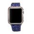 Bling flash strap blue leather glitter band for apple watch editions