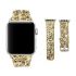 Bling flash strap gold leather glitter band for apple watch editions